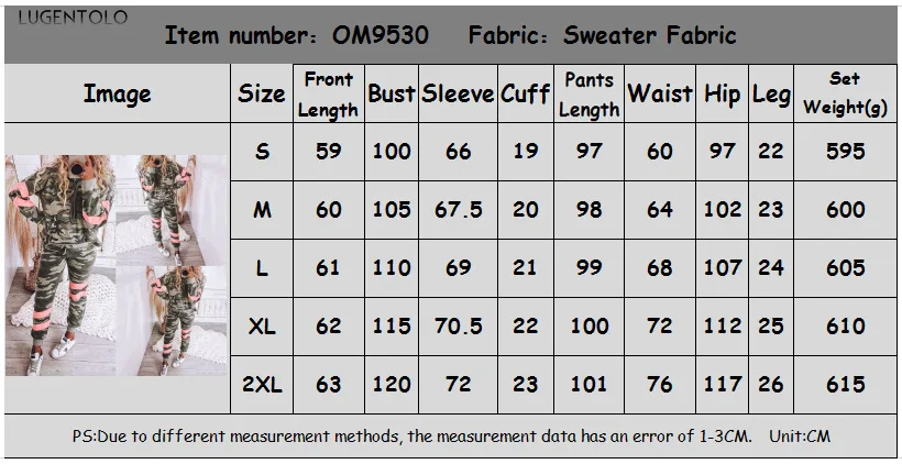 

Lugentolo 2 Piece Set Women Spring Autumn New Camouflage Print Sport Outfit for Woman Long Sleeve Hooded Casual Pants Women Sets