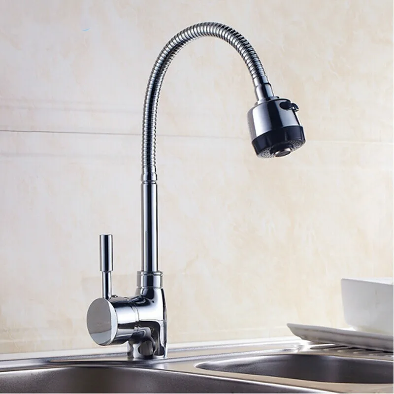 

Brass Kitchen Faucet Bathroom Sink Tap Electroplated Bathtub Mixer Rotary Vegetable Basin Faucet Heating and Cooling Water Tap