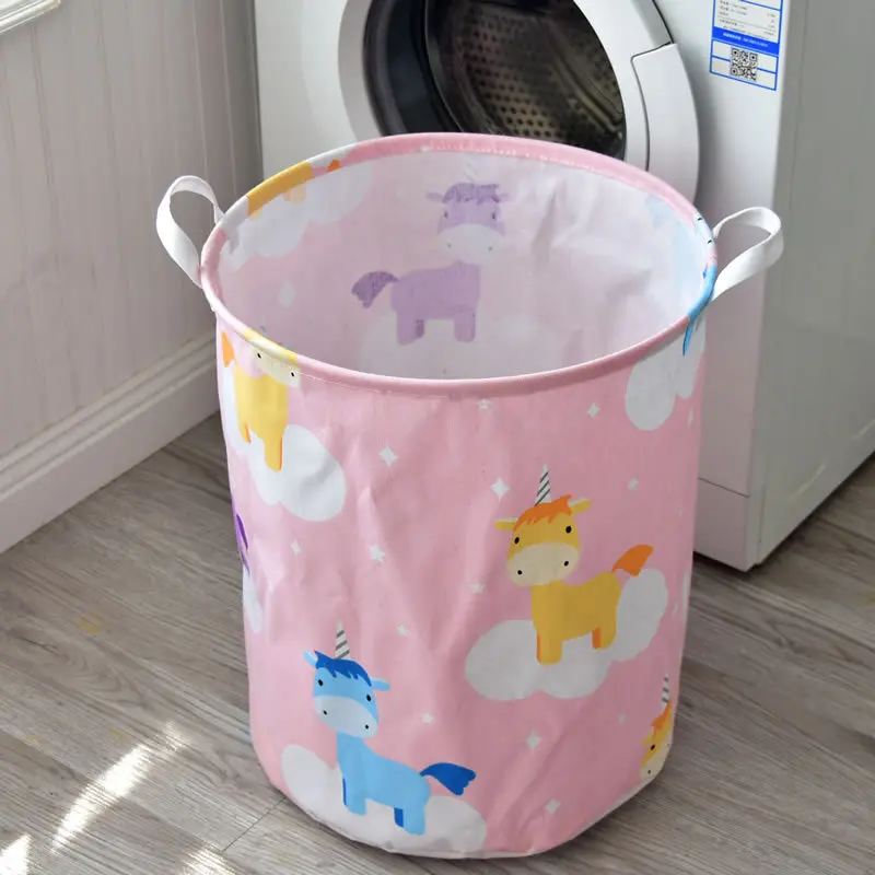 

Storage Baskets,Collapsible & Convenient Nursery Hamper/Laundry Bin/Toy Collection Organizer for Kid's Room