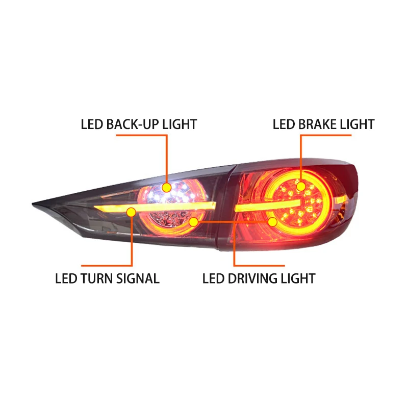 

BERA BEAR Car Styling Taillights For Mazda 3 Axela Tail Light Lamp LED DRL+ Brake+Back-up+Turn signal+Fog Lamp