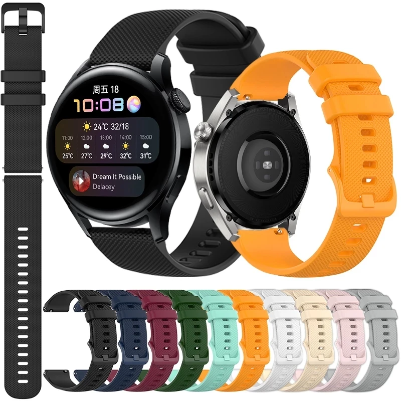 

Smart watch Silicone bracelets 22 20mm Strap For Huawei Watch 3/3 Pro relogios Replacement Sport Bracelet Wristband Accessories