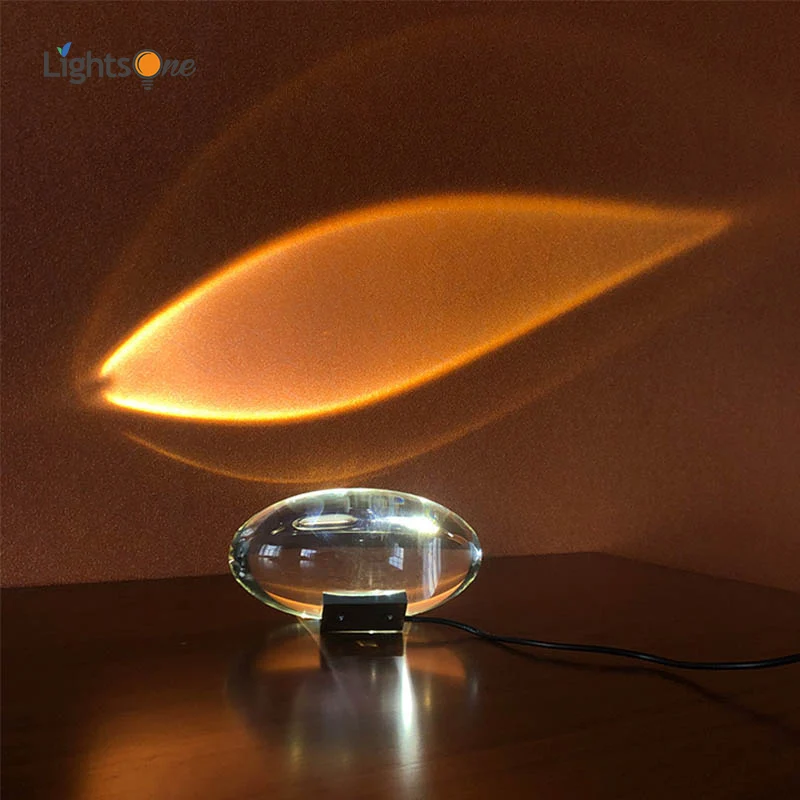 Egg-shaped transmitter modern art crystal table lamp sky eye atmosphere projection desk lamp