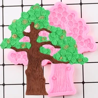 pine tree silicone mold diy party chocolate candy resin clay molds cake border fondant cake decorating tools cookie baking mould