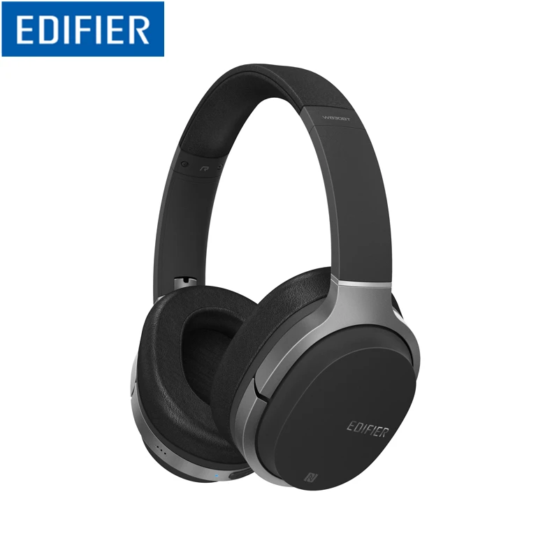 Edifier W830BT Bluetooth наушники, накладные беспроводные наушники, стерео гарнитура Hi-Fi с микрофоном и пультом дистанционного управления для телефонов, ПК, стола - Цвет: BLACK