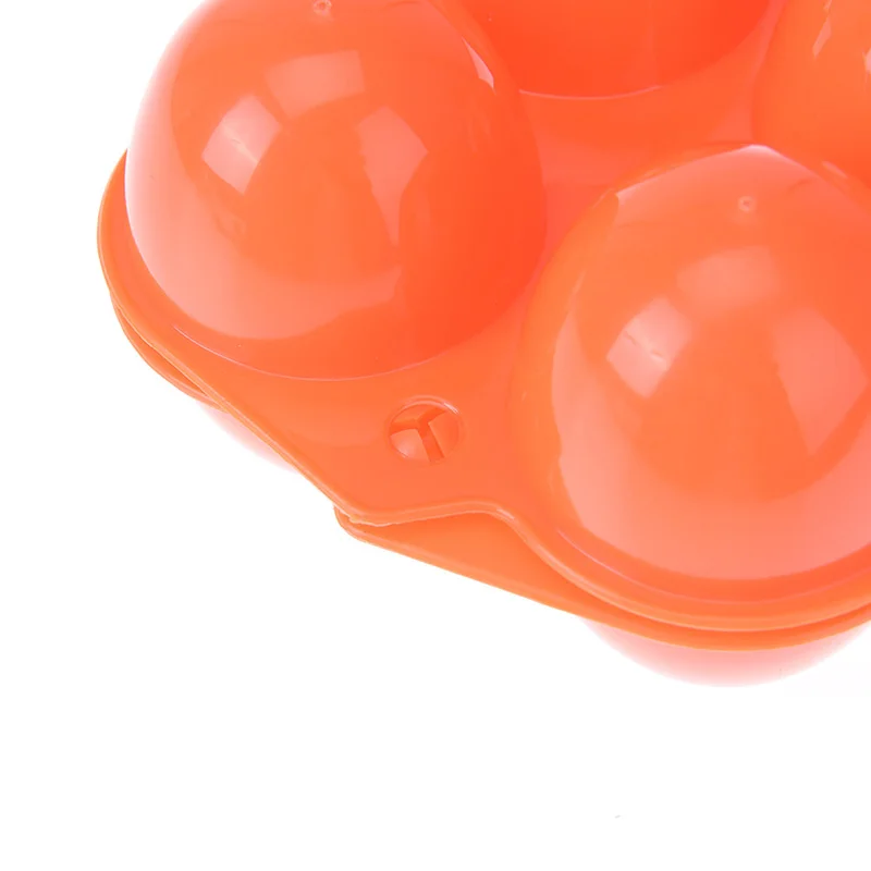 

11.5*12cm Portable Egg Carry Orange Color 4 Eggs Container Holder Storage Box Case Folding Plastic