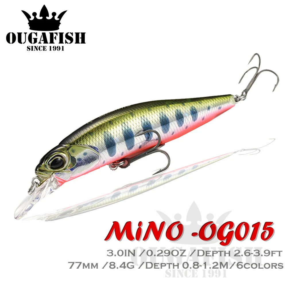 

Jerkbait Minnow Fishing Lure New Bait Mino 77MM 8.4G Wobbler Carp Isca Artificial Accessories Leurre Souple Lures Equipment
