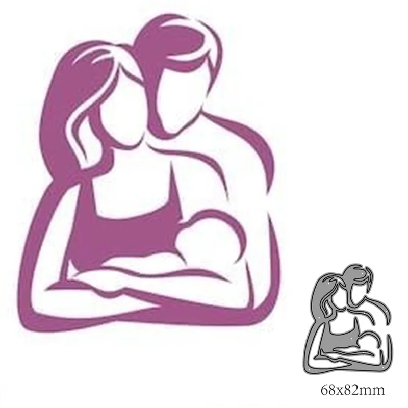 

Металлические штампы для вырезания, семейное украшение, для скрапбукинга, бумаги, рукоделия, нож, форма, лезвие, перфоратор, трафареты