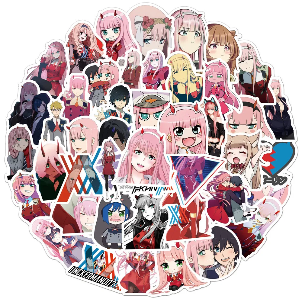 

10/30/50CPS Anime FranXX Ins Graffiti Sticker Laptop Suitcase Guitar Helmet Decoration Toy Wholesale