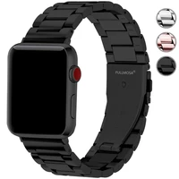 apple watch band solid stainless steel metal replacement strap bracelet wrist bands for apple watch series 3 series 2 series 1