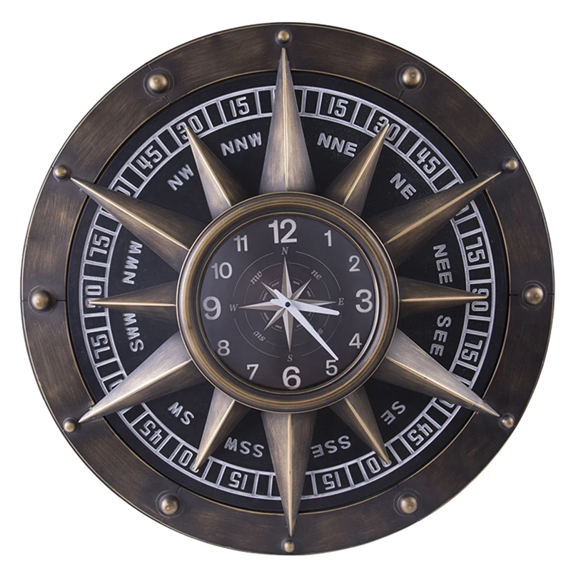 

Nordic Large Wall Clock Vintage Metal Wall Watches Retro Clocks Home Decor Creative Living Room Decoration Luxury Zegar Gift