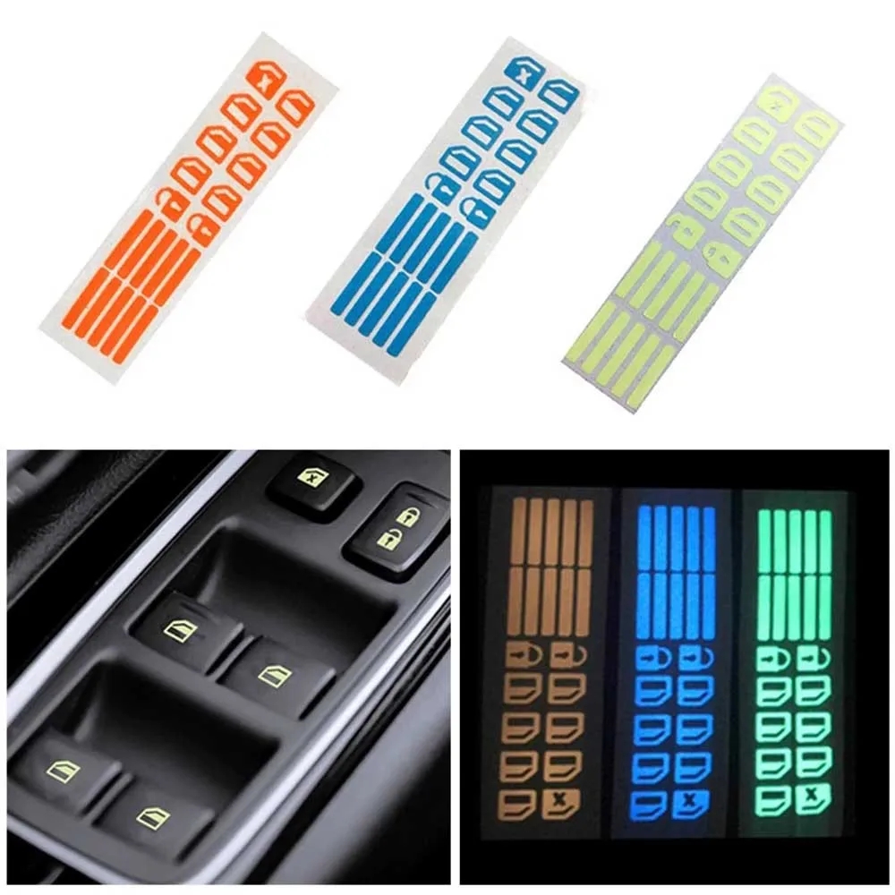 

1pc Car Window Stickers Decals Fluorescent Sticker Button Knob Switch Auto Interior Accessories For Chevrolet