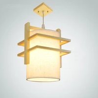 nordic simple solid wood pendant lamp linen lampshade e27 blub for bedroom kitchen bar decor indoor hanging lighting fixtures