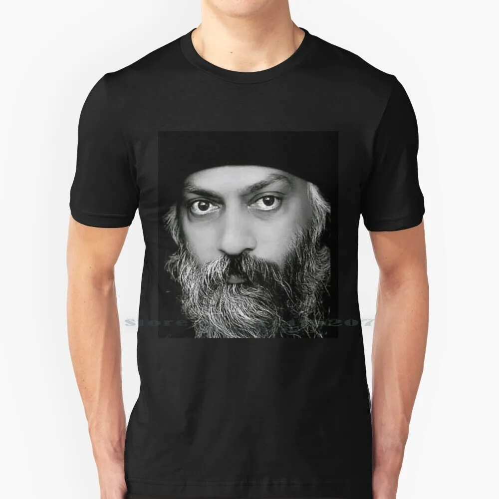 

Футболка из натурального хлопка с надписью «Bhagwan Shree Rajneesh»
