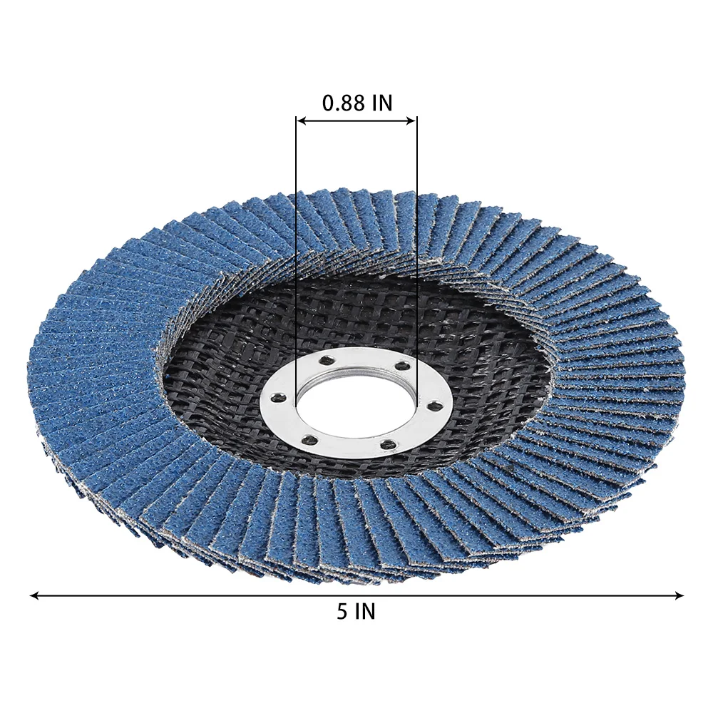 

10pcs/lot Flap Grinding Sanding Disc 5'' 60 Grit Angle Wheel Bluesp