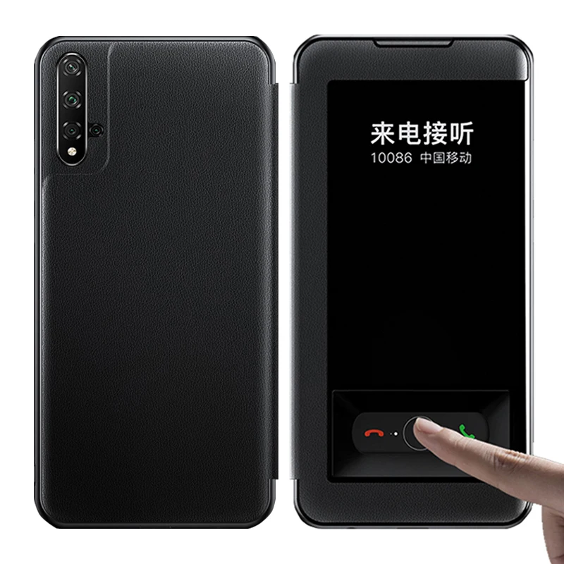Роскошный кожаный чехол с откидной крышкой для Xiaomi Redmi Note 8 Pro K20 Touch Window View Mi 9T