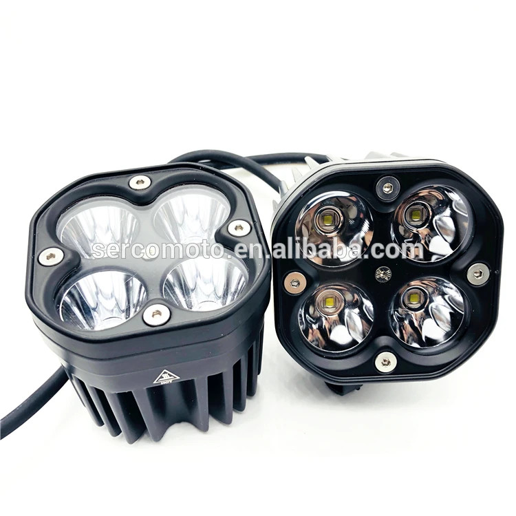 

Sercomoto Square gold motorcycle lighting system led headlight with 4 bulbs for motor/truck/auto/ATV runway