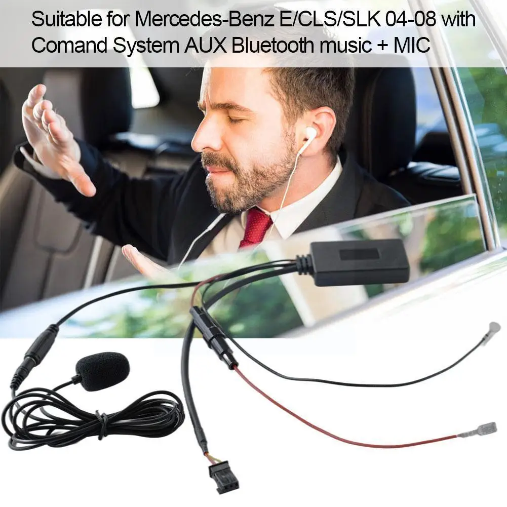 

Car Bluetooth 5.0 Stereo Audio AUX Input Cable MIC With Comand System For Mercedes E/CLS/SLK AUX Audio Cable I3T7
