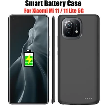 ZKFYS Power Bank Case For Xiaomi Mi 11 Lite 5G Battery Charger Cases 6800mAh Powerbank Cover for Xiaomi 11 Battery Charging Case