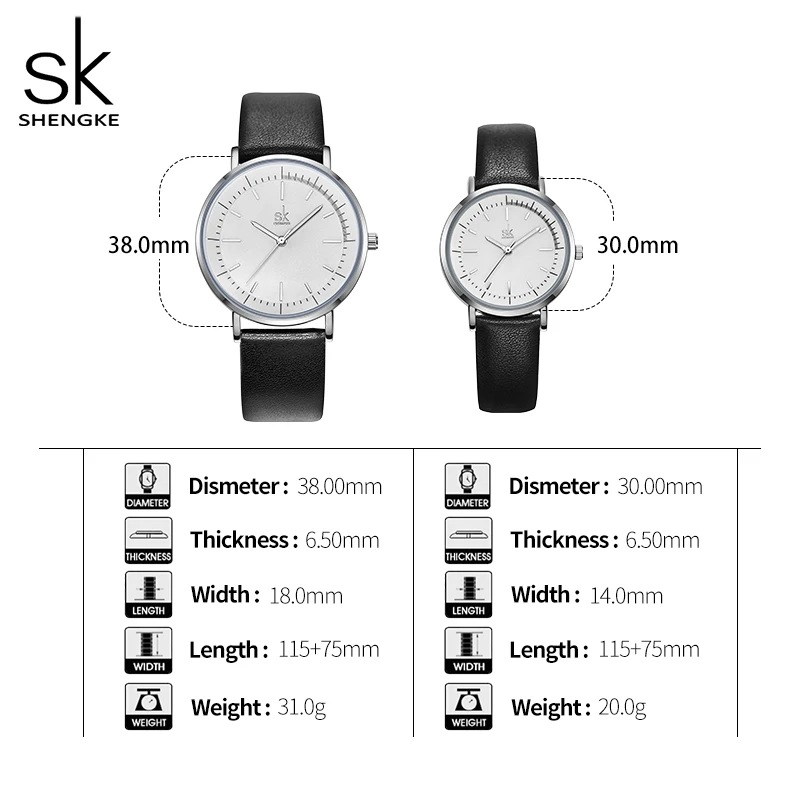 

Fashion Luxury Brand Couples Watches Leather Quartz Wristwatches lovers Simple Waterproof Clock Couple Wrist Watch For Women Men