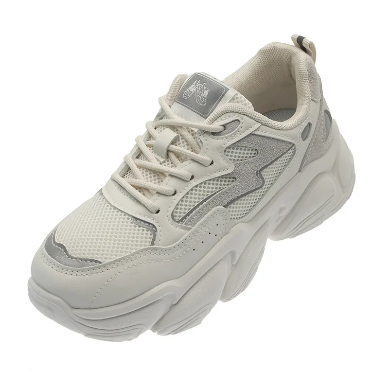 

2021 New Women's Chunky Sneakers Thick Bottom Platform Vulcanize Shoes Fashion Breathable Casual Running Shoe for Woman Female