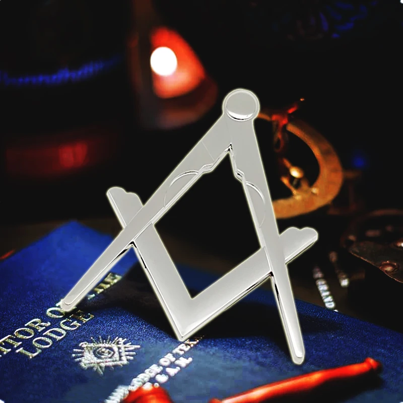 Masonic Master Mason Square & Compass автомобильная эмблема серебристого металла с