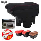 Коробка подлокотника для VW Golf 6 08-13 Mk6 Jetta 5 2006-2011 Vento Wagon двухслойная вращающаяся центральная консоль коробка для хранения USB зарядка