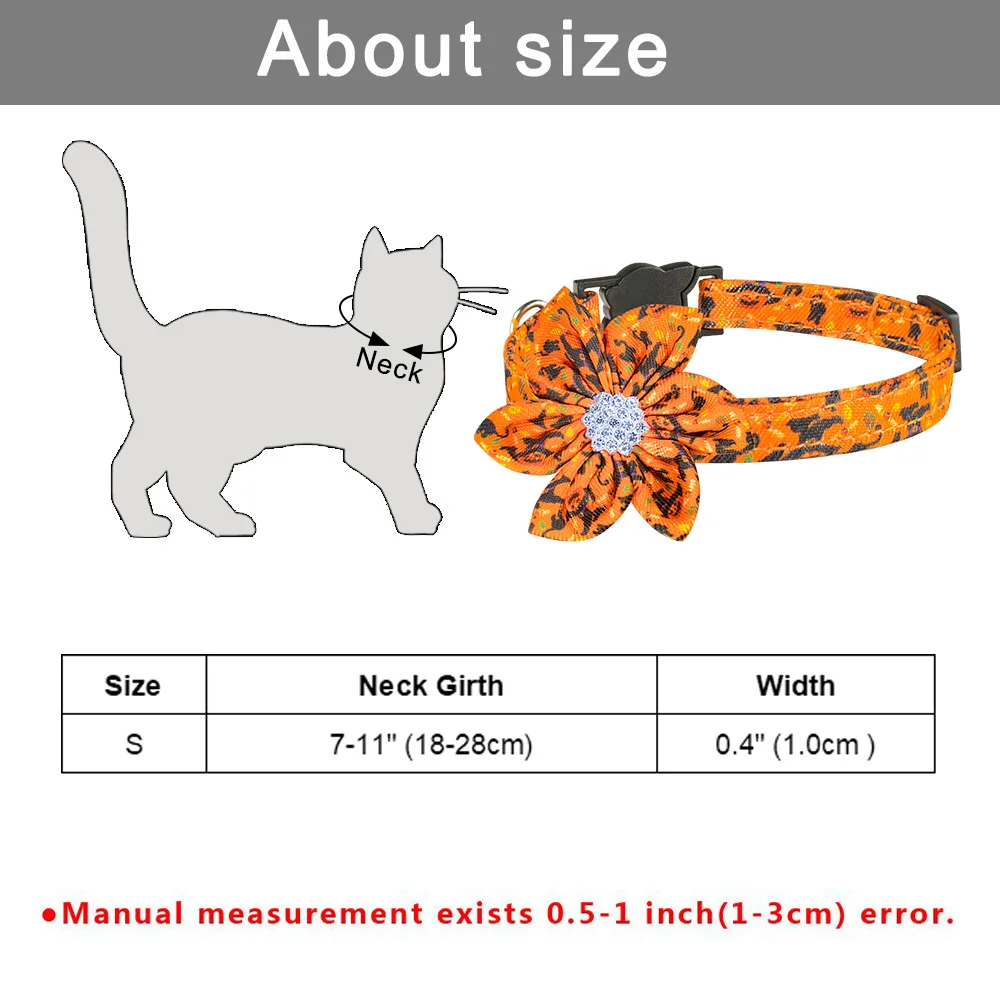 Рождественский ошейник для кошек товары Хэллоуина призраков регулируемый