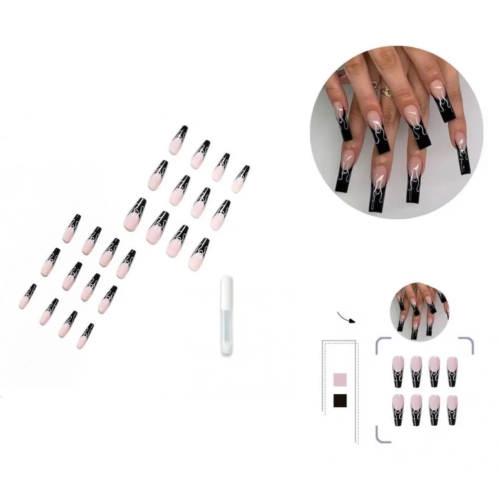 

24Pcs/Set Nail Extension Tip Delicate Ultra Thin Polishing-Free for Girl Fake Nails Nail Tip