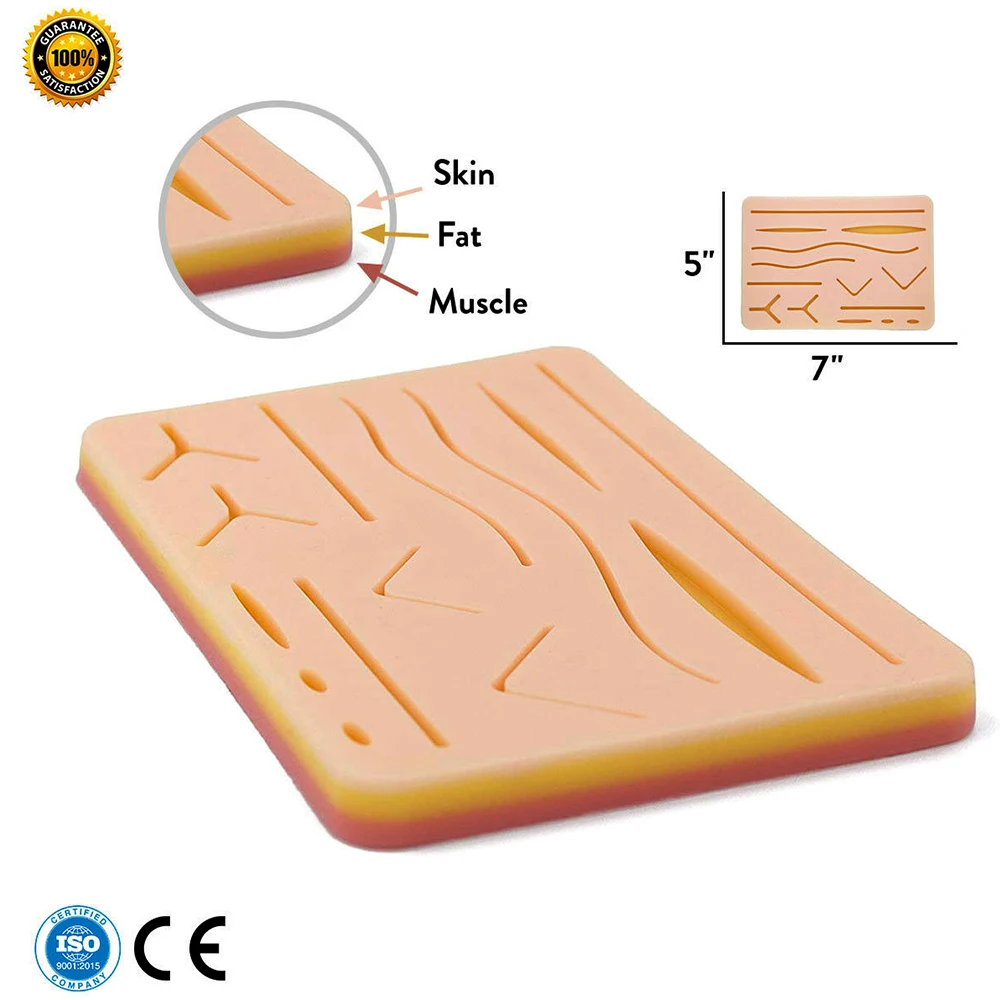 Медицинская нить учебная площадка 3 слоя кожи жира и мышц с предварительно