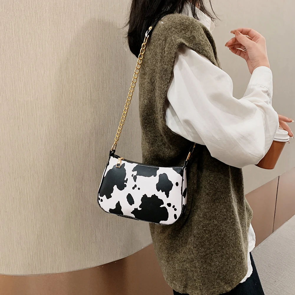 

Zebra Printed Shoulder Messenger Bag Fashion PU Leather Casual Simple Crossbody Bags Women Handbags Totes Clutch Bag