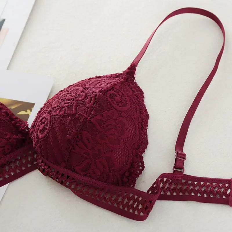 Женский кружевной бюстгальтер во французском стиле нижнее белье с треугольной