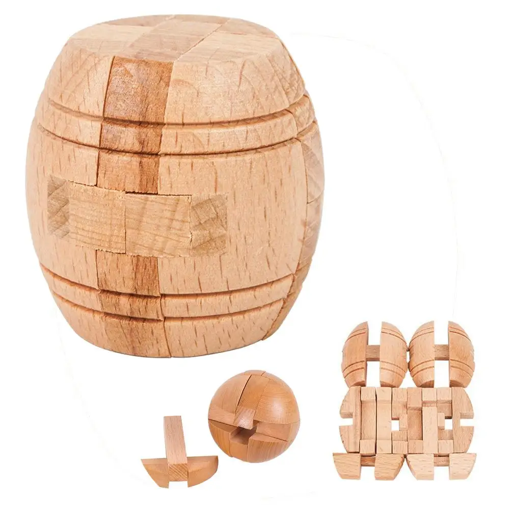 

Kong Ming Lock Lu Ban Lock Wooden Interlocking Burr 3D Puzzles Game Toy For Adults Kids IQ Brain Teaser Wooden Unlock Toys