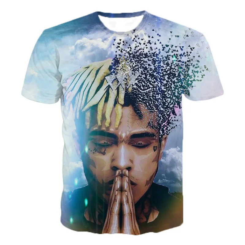 Футболка Xxx Tentacion свитшот пуловер с 3D принтом в стиле рэпера Лил Пип Повседневная