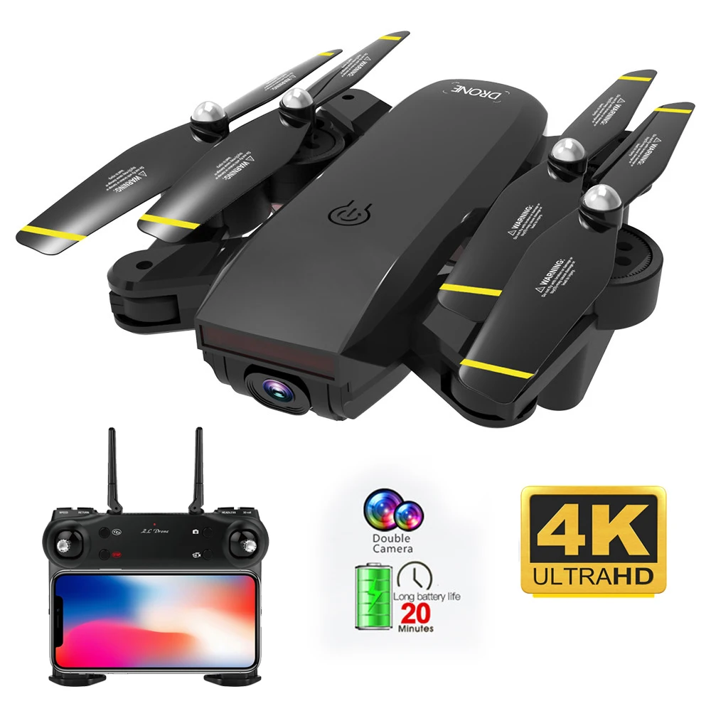 Мини складной беспилотный летательный аппарат Wi Fi Дрон с камерой HD 4K/1080P/720P FPV RTF