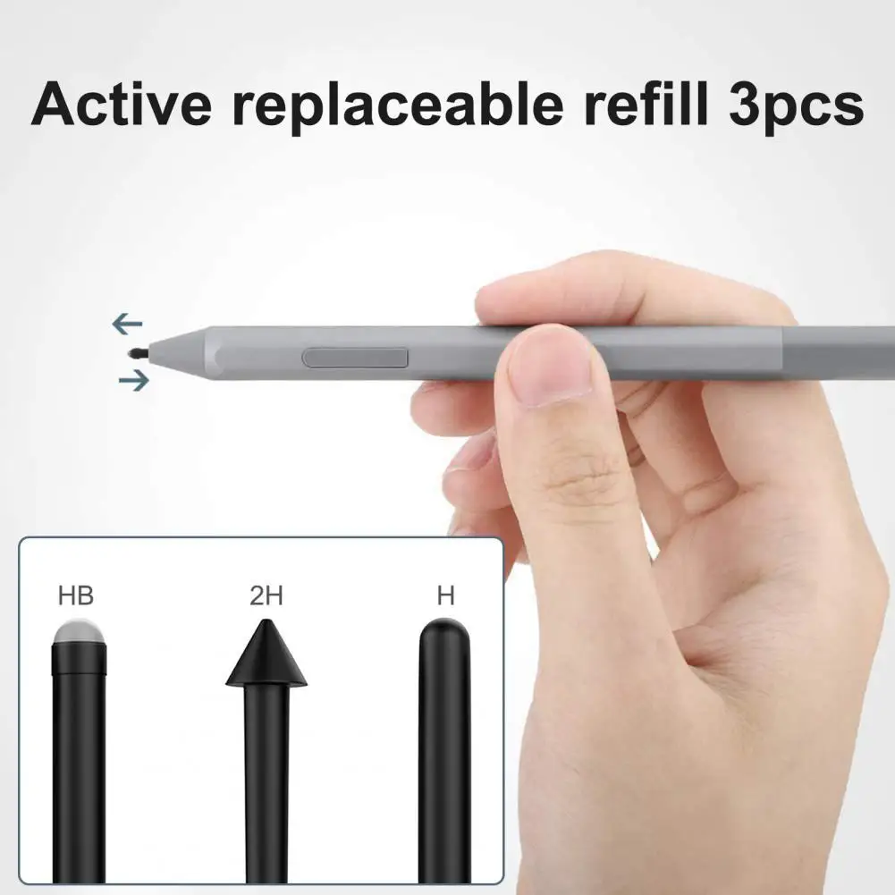 

Newest 3Pcs Pen Tips Precise Soft Touch HB 2H H Stylus Pen Nibs Refill Replacement for Surface Pro/Pro4/Pro5/Pro6/Pro7