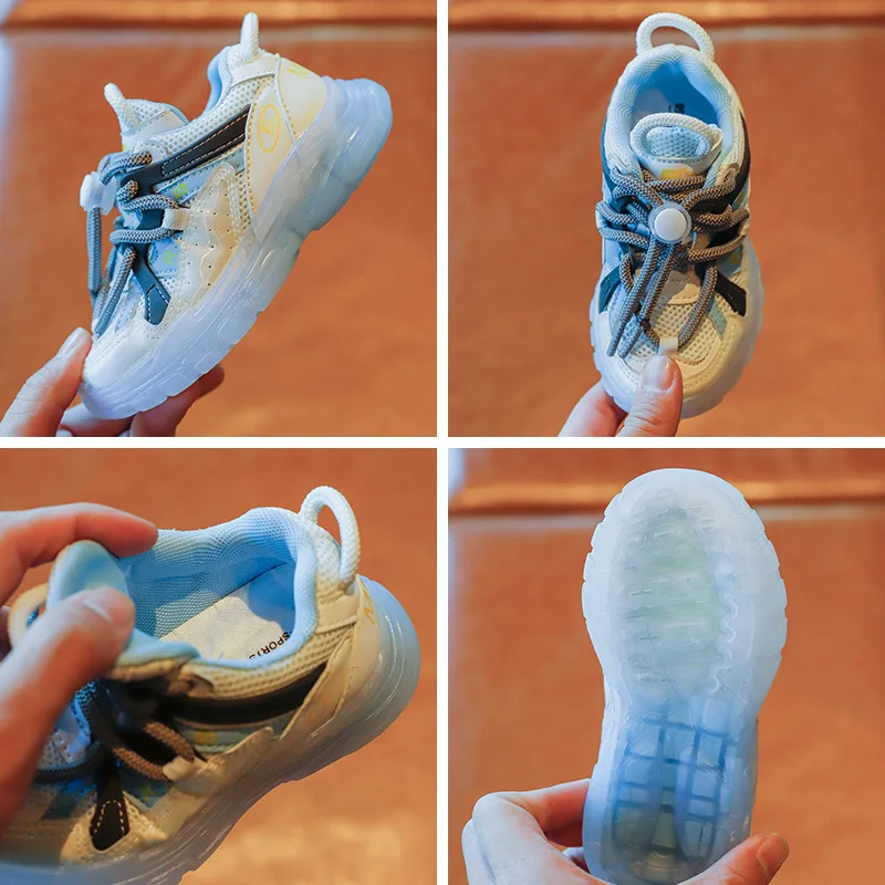 

Girls' Sport Shoes 2021 Spring and Autumn New Children's Sports Shoes Boys and Girls Jelly-soled Shoes Kids Breathable Shoes