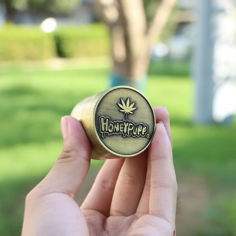 TOPPUFF латунь Стиль цинковый сплав ручной измельчитель 40 мм 4 труба металлическая