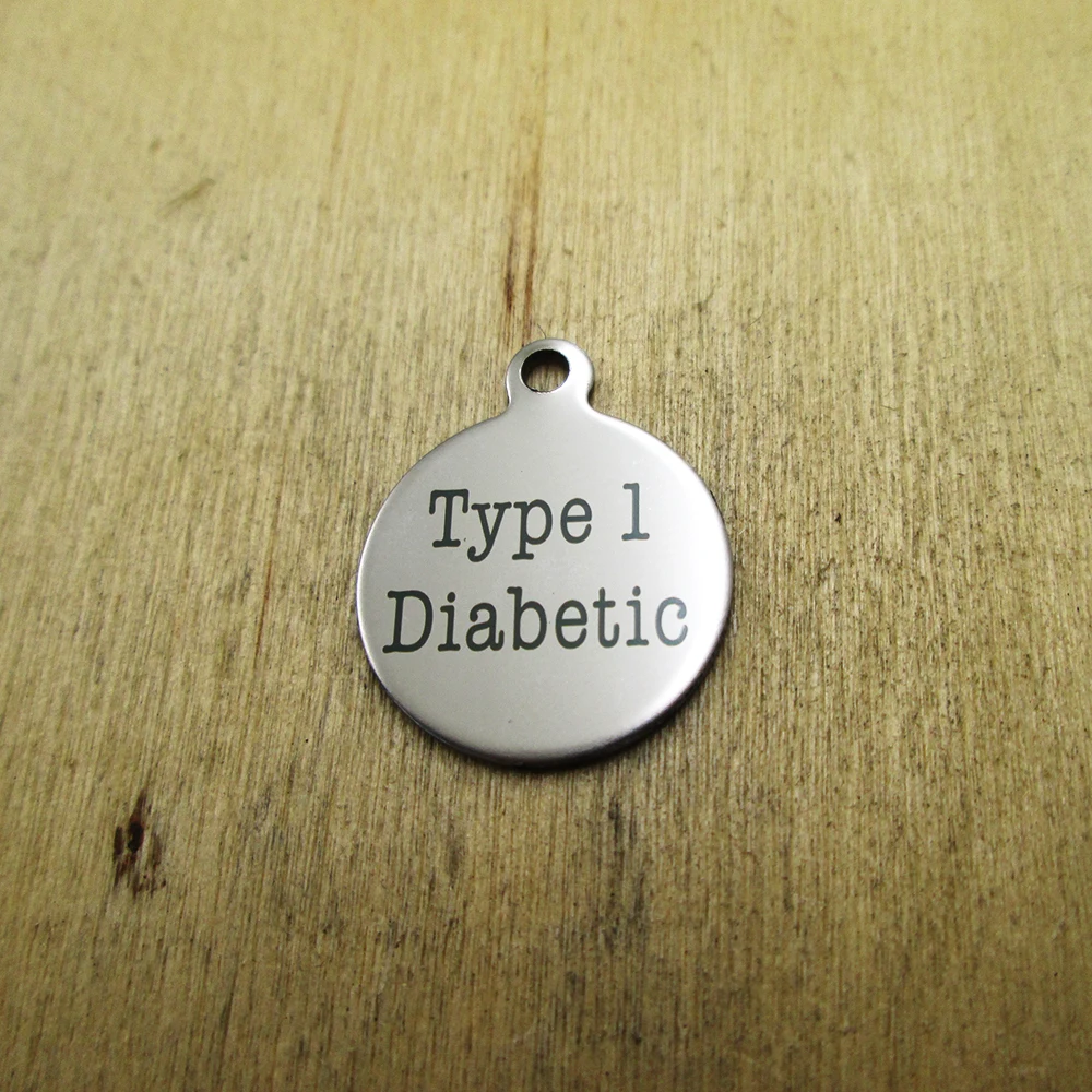 10 шт./лот тип 1 подвески из диабетической нержавеющей стали с лазерной