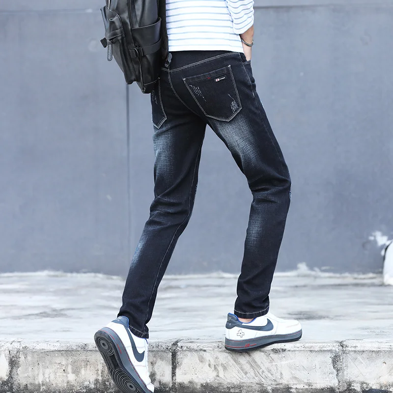 

Black Jeans Men Winter Men's Jeans 2020 New Warm Slim Fit Business Fashion Thicken Denim Trousers Black Jeans Men