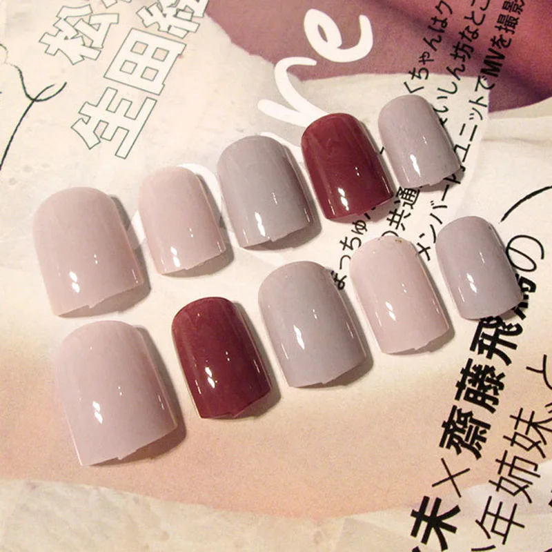 Горячие дамы девушки поддельные ногти Сделай Сам патч короткая наклейка полоски