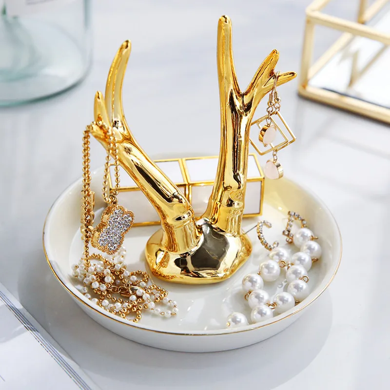 Европейская Ювелирная тарелка Украшение мультфильм лоток для хранения