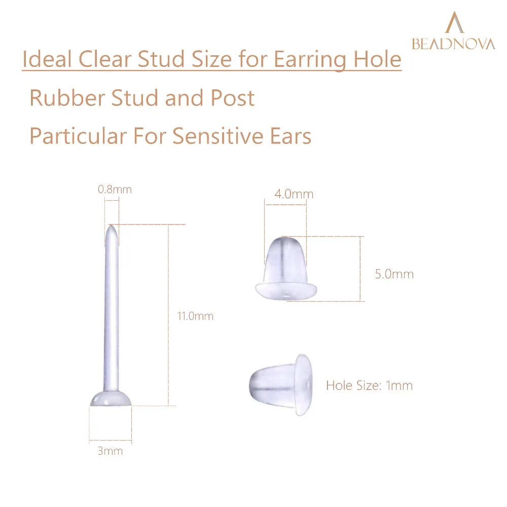 Clear Invisible Earrings For Sports Earring Hole Saver Work Plastic Ear Plug (500 pairs) | Украшения и аксессуары