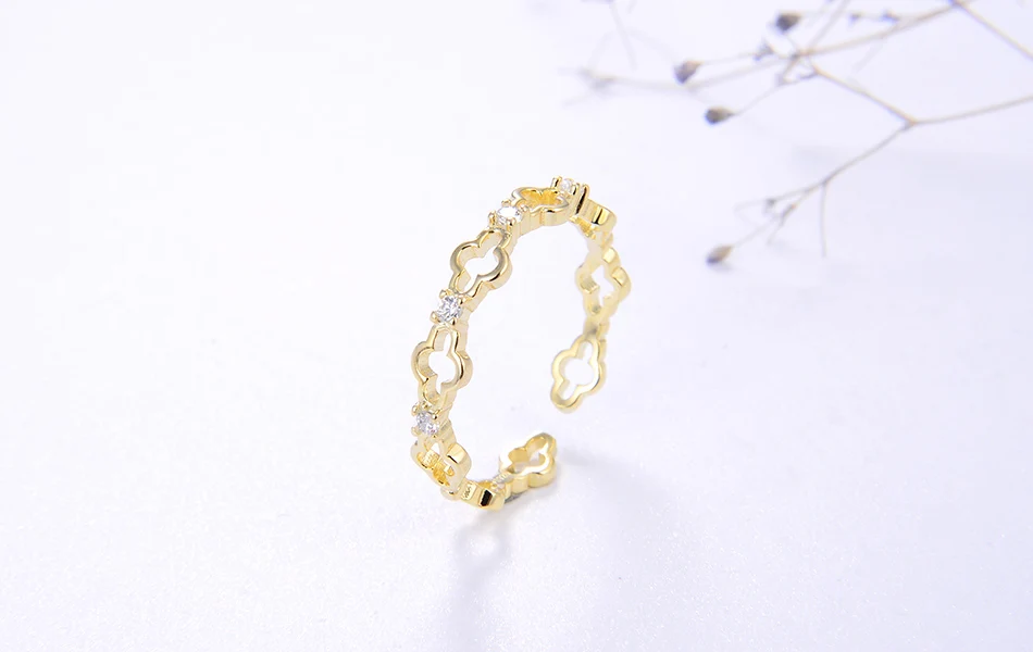 ORSA JEWELS кольцо чистый 925 Серебряные Регулируемые кольца для Для женщин 4 стиль Дополнительный синий и ясно AAAA фианит укладки вогнутые кольца ювелирные изделия SR140
