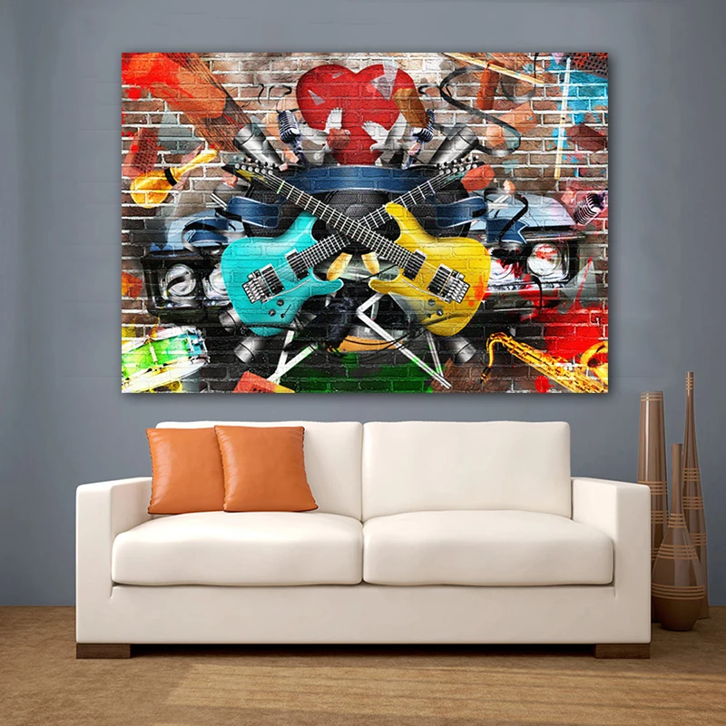 Граффити уличное искусство Настенная картина для гостиной живопись современный