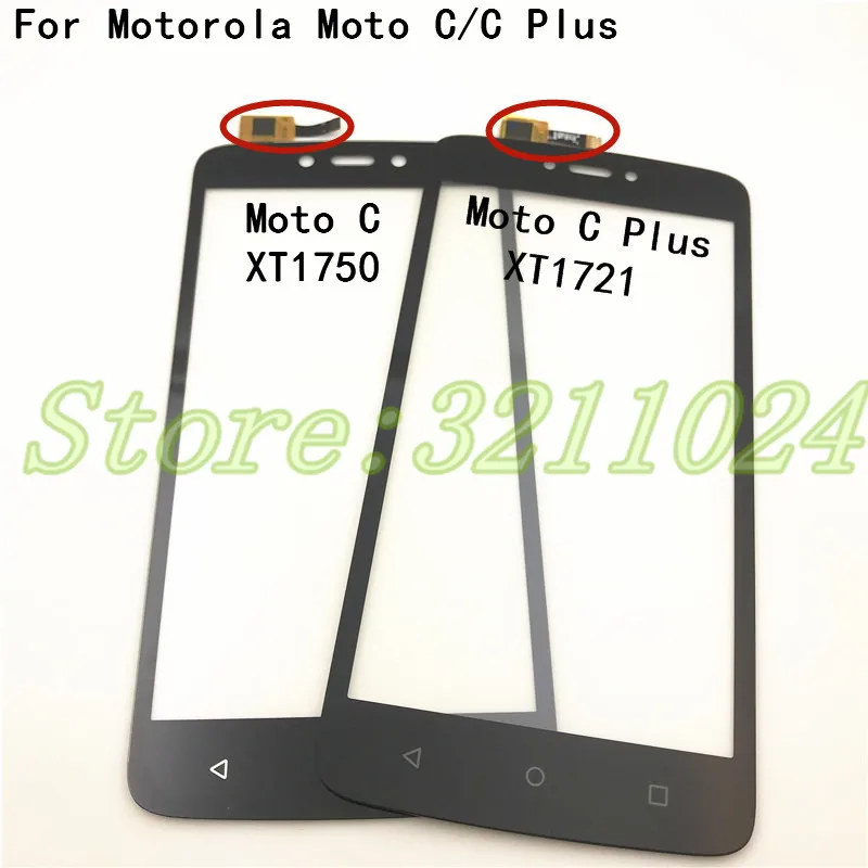 Для Motorola Moto C XT1750 XT1754 XT1755 и Plus XT1721 XT1723 XT1724 сенсорный экран дигитайзер Переднее