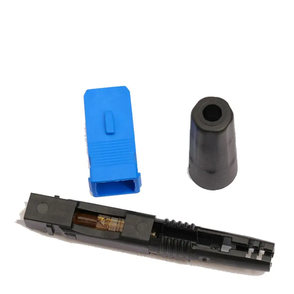 Free shipping 100pcs/lot ≤0.3dB 8802-TLC/3 60mm SC UPC ZF single-mode FTTH Fiber Optic SM Fast Connector SC/UPC Quick-Connector