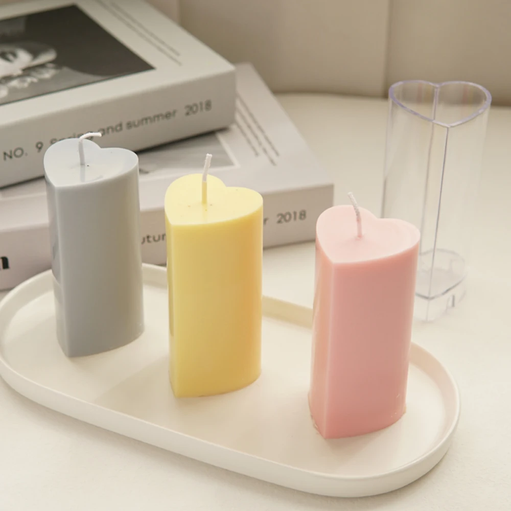 

Форма для свечей в форме сердца, прозрачная пластиковая форма «сделай сам», инструмент для изготовления свечей «сделай сам», форма для мыла ...