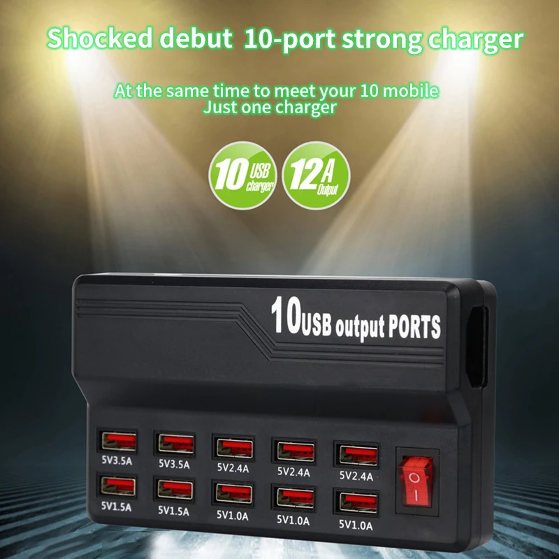 Зарядное устройство с несколькими USB портами для IPhone IPad Mini Samsung Huawei Xiaomi адаптер