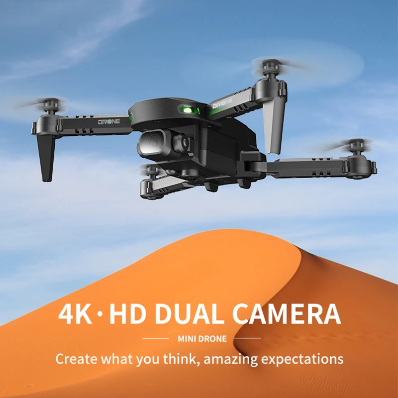2021 New GD93 Mini Drone Profesional 4K 1080P HD Double Camera GPS WiFi Fpv Drones Altitude Hold Black Foldable Quadcopter Toys