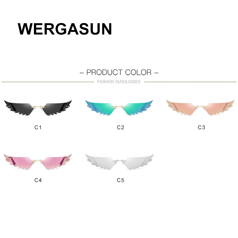 Ретро солнцезащитные очки WERGASUN кошачий глаз женские черные треугольные